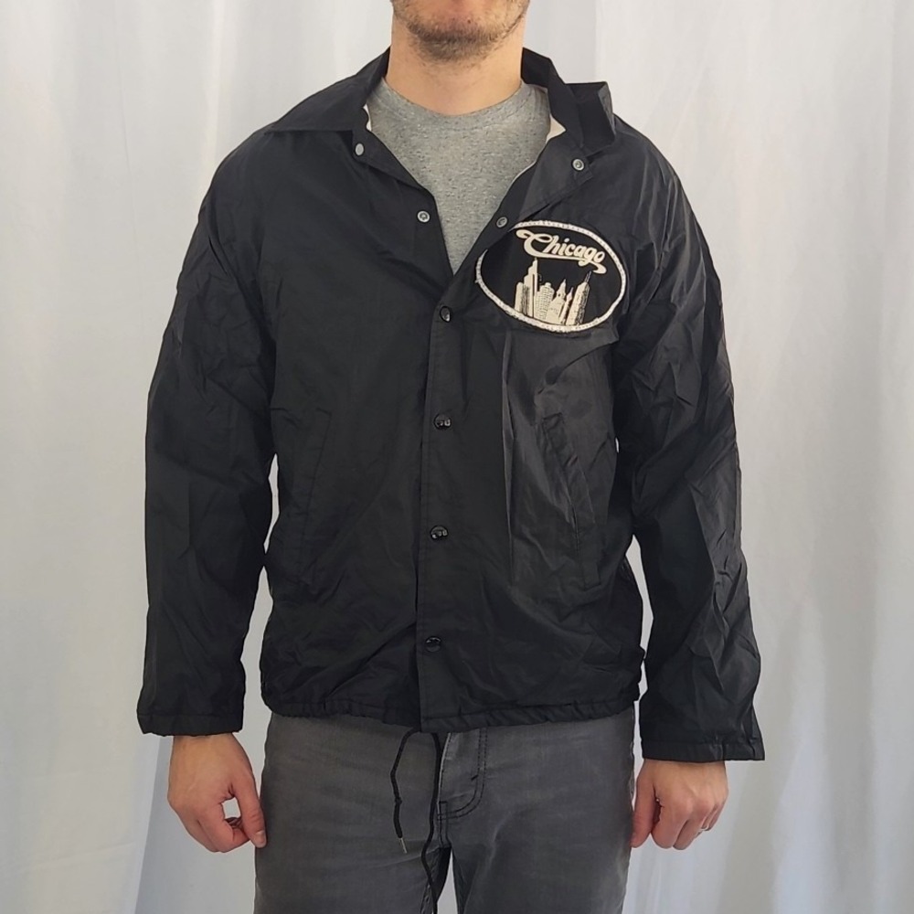 80s Black Chicago‎ Windbreaker